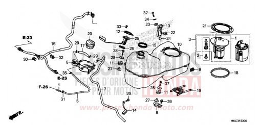 RESERVOIR A CARBURANT GL1800J de 2018